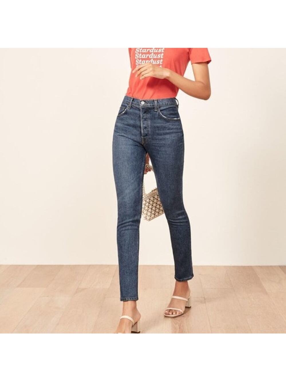 Reformation Serena High Skinny Jeans Kasai Wash Size 29